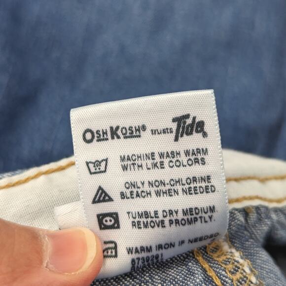 Vintage Oshkosh Bgosh Overalls Girls Size 24m Denim - Picture 5 of 5